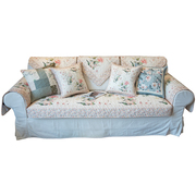 小清新碎花粉色田园美式沙发垫客厅沙发坐垫套罩四季通用防滑