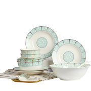。碗碟套装家用组合欧式景德镇骨瓷餐具碗盘碗筷中式吃饭陶瓷碗盘