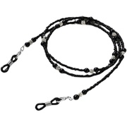 复古款COSER单品链子黑色眼镜挂链串珠眼镜绳挂脖式挂绳链挂脖