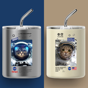 宇航员咖啡保温杯太空情侣水杯子创意ins风可爱高档精致304不锈钢