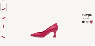 超美外贸德国MT玫红色高跟鞋 小尖头浅口中跟时装鞋皮鞋37-38码