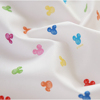 韩国进口迪士尼纯棉可爱卡通平纹布料服装床单包包帽子米奇彩虹
