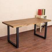 欧式实木办公桌简易会议桌电脑桌小型家具培训桌长方形书桌工作桌