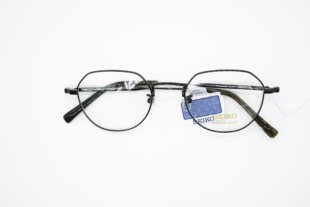SEIKO精工眼镜框女复古男钛合金轻多边形镜架可配近视宝岛H03098