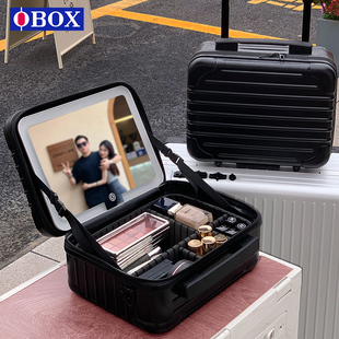 OBOX专业化妆箱可挂行李箱小型化妆品收纳包旅行可登机跟妆化妆师