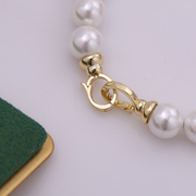 s925纯银时尚珍珠项链手链毛衣链 手工diy制作串珠饰品双环银扣