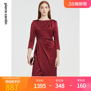 皮尔卡丹女装秋季端庄淑女气质礼服连衣裙P1386E1812T0