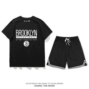 欧文科比同款篮球服套装夏季运动休闲短袖短裤宽松美式训练t恤潮