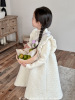 女童时髦连衣裙2023韩国版秋冬款女孩洋气立体花朵夹棉加厚背心裙