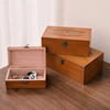 复古实木桌面杂物化妆品收纳盒 创意首饰盒锁盒家居zakka小木盒子