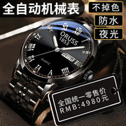 瑞士名牌手表男进口机芯，超薄全自动机械表男士，手表双日历男表