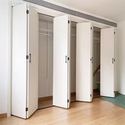 实木折叠门衣柜门定制光，平板阳台客厅，衣帽间卫生间隔断平移对开门