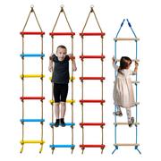 儿童爬梯室内户外庭院幼儿园走扁带玩具塑料木质软梯攀爬健身