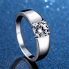 莫桑石钻戒(石钻戒)男钻石戒指，婚戒s925纯银镀白金，铂金结婚订婚送男友礼物