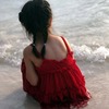 女童宝宝裙子大红色吊带公主连衣裙，夏儿童(夏儿童)背心，裙雪纺135-8岁
