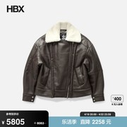 Y/PROJECT HOOK AND EYE SHEARLING JACKET 羔羊绒外套男HBX