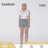 bebe春夏系列女士，短款双排扣设计感休闲牛仔短裤211508