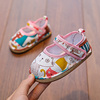 儿童手工布鞋1-3岁2女宝宝，千层底女童单鞋小孩，婴儿卡通室内学步鞋