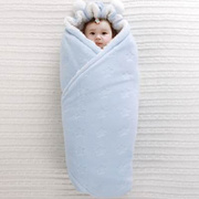 婴儿抱被包被秋冬季加厚款外出两用新生，的睡袋初生宝宝珊瑚绒抱毯