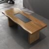 茶台实木新中式办公室现代简约泡茶桌家用原木，功夫大板茶桌椅组合