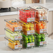 冰箱收纳整理盒鸡蛋水果蔬菜保鲜盒食品级冰箱用整理神器带沥水板