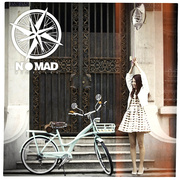 nomad复古自行车男女式城市，休闲单车英伦成人，通勤车24寸7速公路车