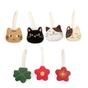 kine猫日系布艺挂包，可爱小猫小花挂件拉链，挂饰钥匙扣挂件饰品女