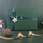 风礼盒圣诞节墨绿色礼物盒橱窗摆盒高档礼盒简约韩版大号礼盒