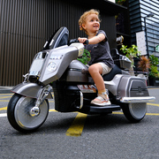 儿童电动三轮摩托车带遥控宝宝，玩具车可坐人电瓶，双人男女小孩童车