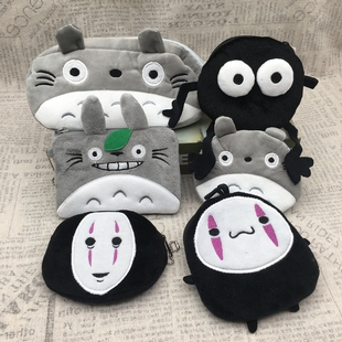 可爱日系totoro龙猫卡通，毛绒零钱包卡包钥匙笔袋，耳机套送闺蜜礼物