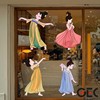 创意芭蕾舞蹈女孩静电，墙贴纸中国古典舞培训班，玻璃门橱窗布置贴画