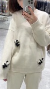 女款羊绒衫系列柔软立体卡通熊猫设计创意，时尚秋冬保暖毛衣