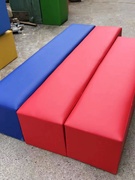 幼儿园软方软包定制长围栏沙发凳子儿童皮凳组合早教可体长条凳