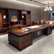 新中式实木办公桌老板桌椅，组合大班台，现代简约经理总裁室家具