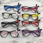 韩版潮儿童眼镜框无镜片黑兔子，耳朵卡通眼镜架女童，可爱宝宝眼睛框