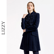 lizzy2023冬款轻奢女优雅毛呢羊毛大衣外套