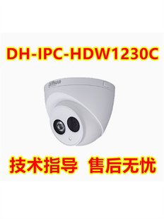 大华DH-IPC-HDW1230C摄像机POE供电H.264红外半球网络摄像机