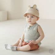 韩国男宝宝两件套夏季男婴儿童衣服，短裤套装1-2岁男童夏装婴幼儿