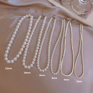 法式慵懒珍珠项链女小众高级感气质百搭锁骨链2024年脖子颈链