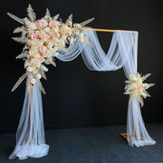 户外婚礼派对装饰花架金色方形拱架子拍照摆件橱窗求婚现场布置