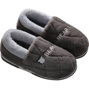 东北雪地靴男士包跟棉拖鞋男款冬季室内家用加绒保暖棉鞋冬天外穿