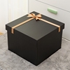 超大号黑色礼物盒正方形高级感男友生日礼物包装盒特大盒空盒