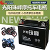 适用地平线仿赛摩托车跑车电瓶小忍者12V7A免维护珠峰蓄电池