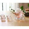 南瓜壶耐热玻璃条纹壶花茶壶，功夫茶茶壶，过滤茶具精致玻璃茶具