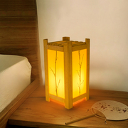 新中式台灯创意简约卧室床头装饰灯日式榻榻米书房禅意茶室竹艺灯