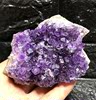 天然乌拉圭紫水晶簇洞片原石 原矿消磁紫晶块原矿把玩小摆件A10