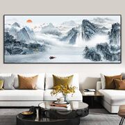 5d钻石画满钻客厅山水风景2024点钻十字绣钻石绣旭日东升大画