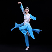 古典汉演出服女飘逸中国风民族，舞蹈服装秧歌服伞舞扇子舞表演衣。