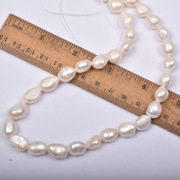 强光diy项链配件天然淡水珍珠散珠10-11mm不规则巴洛克两面光直孔
