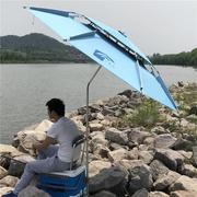 钓鱼伞2米2.4米双层万向防雨钓伞钓鱼雨伞遮阳伞垂钓太阳伞